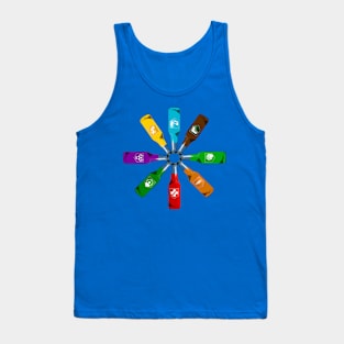 Zombie 8 Perk Pinwheel on Royal Blue Tank Top